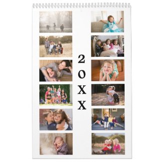 2020 Custom Photo Modern White Cover Calendar