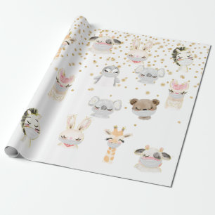 2020 Cute Face mask Animals Covid Wrapping Paper