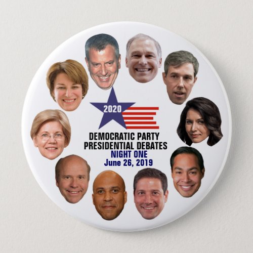 2020 Democratic Party Debates Night One Button