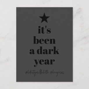 2020 Do-over Humor Black Christmas Tree Holiday Postcard