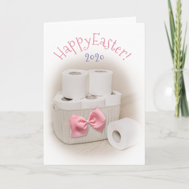 2020 Easter Basket Of TP, Chocolate is Overrated Card (Front)