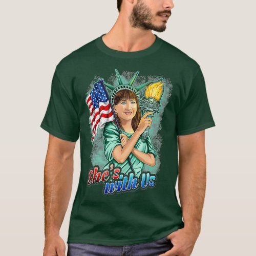 2020 Election Art Shes With Us Lady Liberty Jo Jo T_Shirt