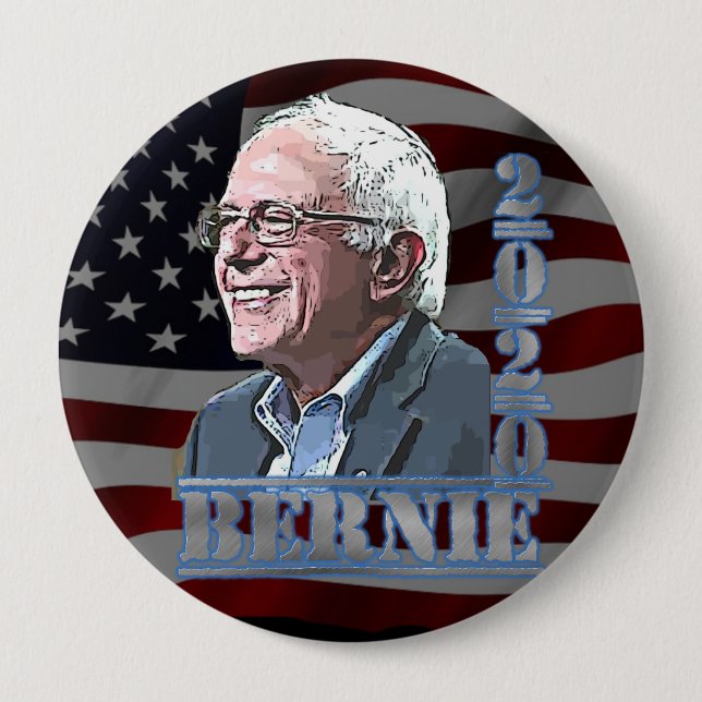 2020 Election Bernie Sanders Support Round Button (Front)