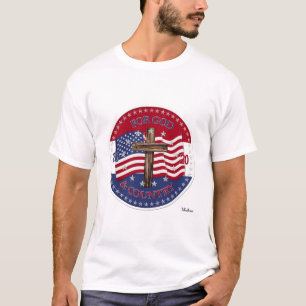 2020 For God and Country Cross And American Flag T-Shirt