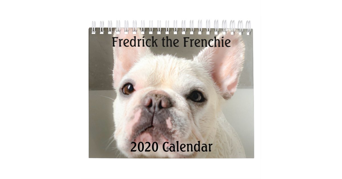 2020 French Bulldog Calendar Fredrick The Frenchie Calendar