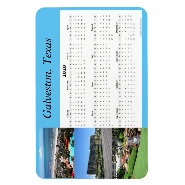 2020 Full Year Magnetic Calendar Magnet (Vertical)