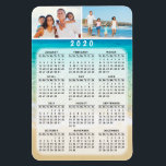 2020 Full Year Two Photos Magnetic Calendar 4x6 Magnet<br><div class="desc">Create your own 2020 full year magnetic calendar for a refrigerator with two personal photos. Easy to customize 4x6 inches template calendar with an ocean on a background is a cute gift idea for family, friends, colleagues. Appropriate for the Christmas, New Year or any occasions, and it's a practical keepsake....</div>
