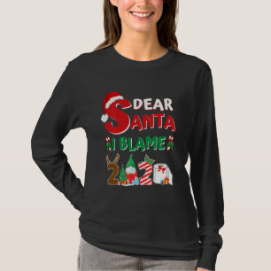 2020 Funny Christmas Kids Adults Santa I Blame 20 T-Shirt