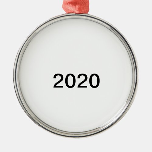 2020 Funny Simple Plain Covid Christmas Metal Ornament