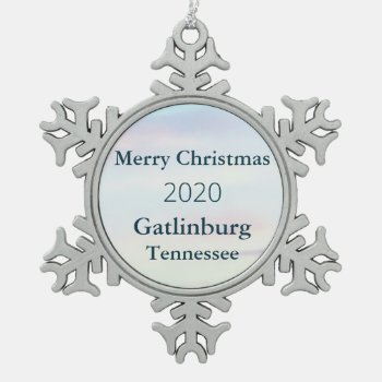 2020 Gatlinburg  Tn Christmas Snowflake Ornament by ops2014 at Zazzle