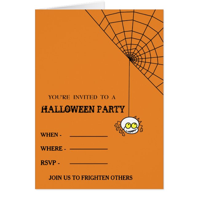 2020 Happy Halloween with Spider and her web Cards (Front)
