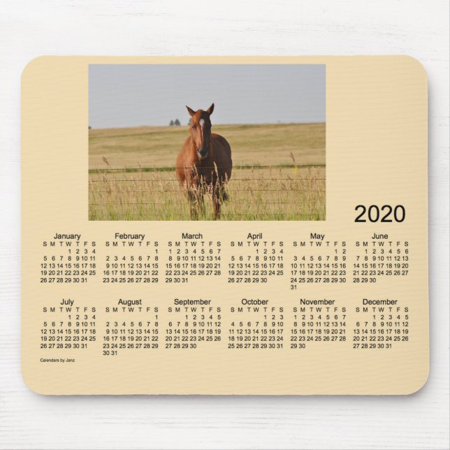 2020 Horse Calendar by Janz Mouse Pad (Front)