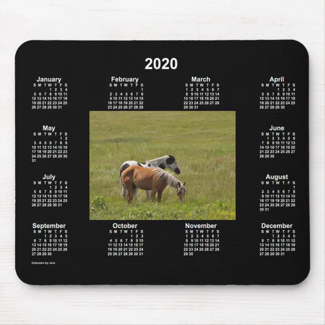 2020 Horse Calendar by Janz Mouse Pad | Zazzle