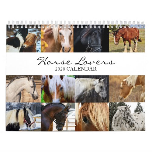 2020 Horse Lovers Calendar_Animal Office Calendar