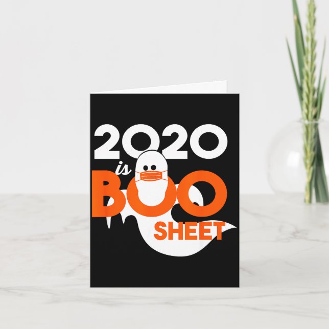 2020 is boo sheet ghost halloween  card (Front)
