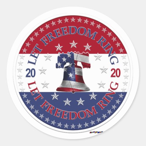 2020 Let Freedom Ring Liberty Bell Classic Round Sticker
