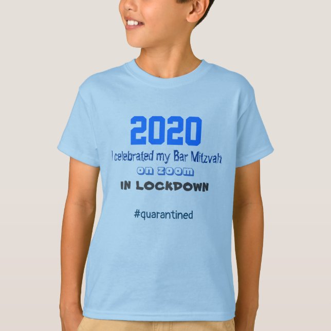 2020 Lockdown Bar Mitzvah Boy T-shirt (Front)