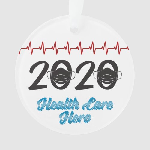 2020 Mask Health Care Hero Year End Ornament