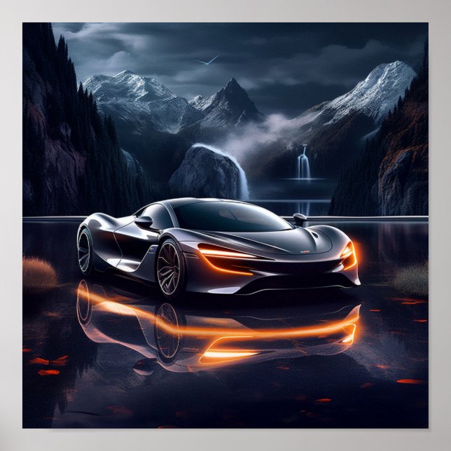 2020 McLaren Speedtail Supercar Sports Car Poster (Front)