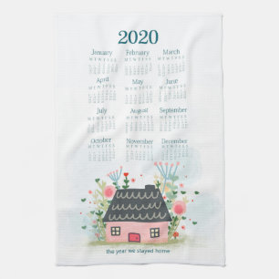 2020 Memorabilia Kitchen Tea Towel Calendar