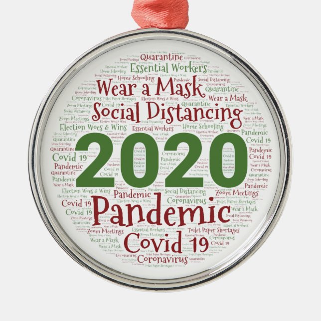 2020 Memories What a Year Metal Ornament (Front)