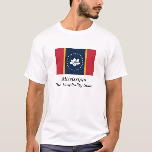 2020 Mississippi Hospitality State Magnolia Flag T_Shirt