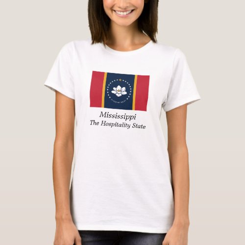 2020 Mississippi Hospitality State Magnolia Flag T_Shirt