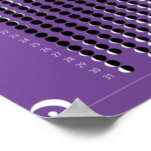 2020 Moon Calendar - Purple Poster