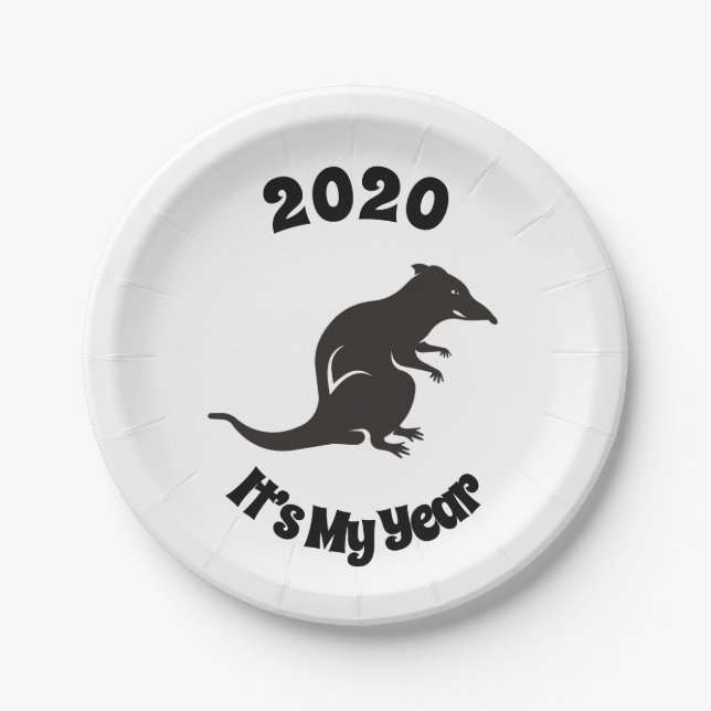 2020 My Rat Year Paper Plates (Front)