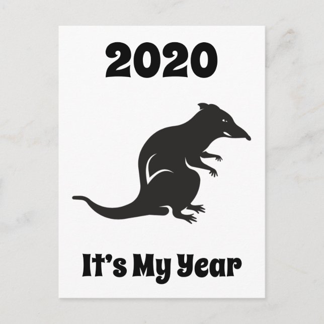 2020 My Rat Year Postcard (Front)
