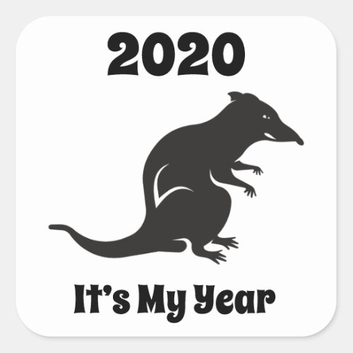 2020 My Rat Year Square Sticker