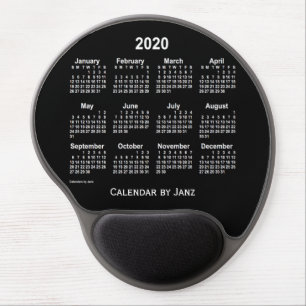 2020 Neon White Calendar by Janz Gel Mousepad