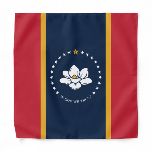 2020 New Mississippi In God We Trust State Flag Bandana