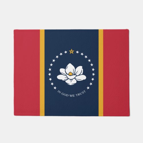 2020 New Mississippi In God We Trust State Flag Doormat