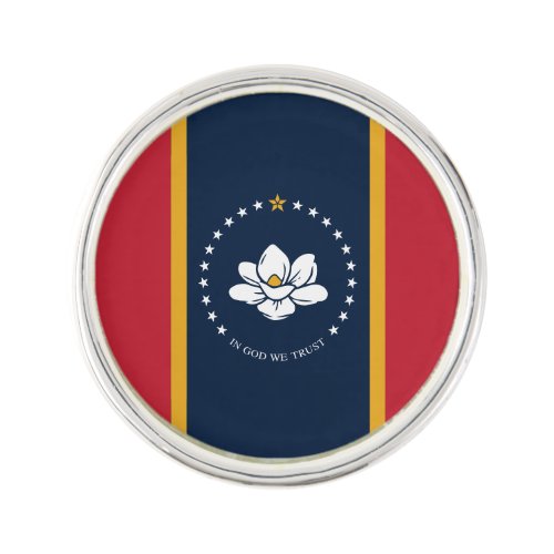 2020 New Mississippi In God We Trust State Flag Lapel Pin