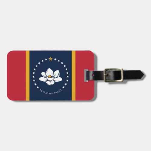 2020 New Mississippi In God We Trust State Flag Luggage Tag
