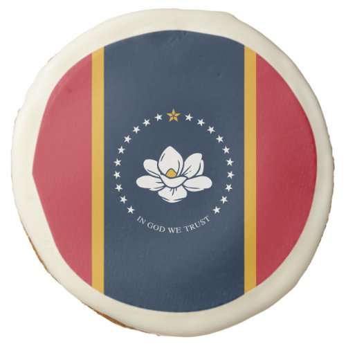 2020 New Mississippi In God We Trust State Flag Sugar Cookie