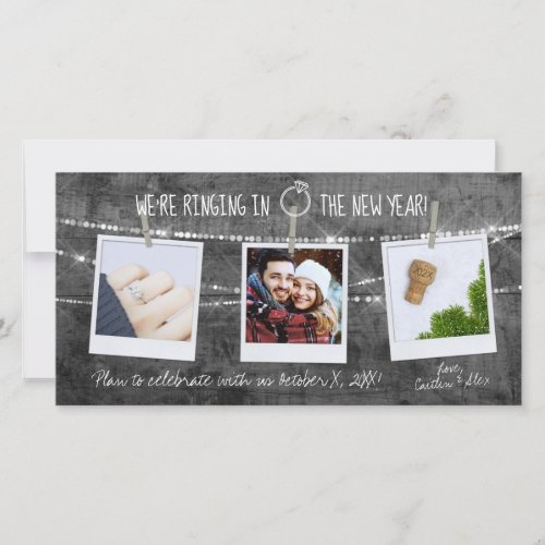 2020 New Year Engagement Rustic Save the Date