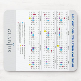 2020 Options Expiration Calendar Mouse Pad