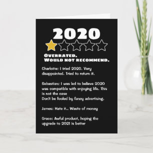 2020 Overrated Personalized Reviews Card