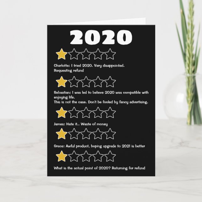 2020 Overrated Personalized Reviews Card (Front)