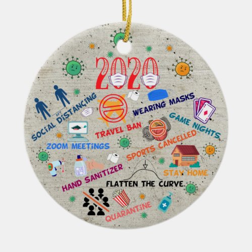 2020 pandemic christmas Ceramic Ornament