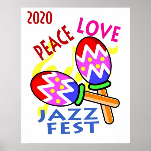 2020 Peace Love Jazz Fest Poster