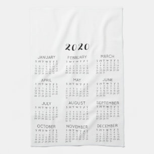 2020 Personalized Photo Calendar DIY Kitchen Towel