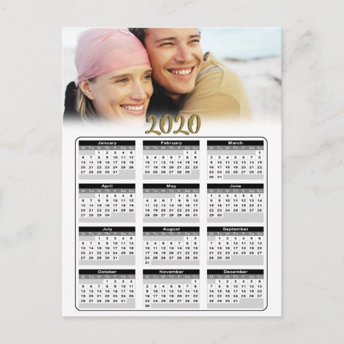 2020 Photo Calendar Postcard