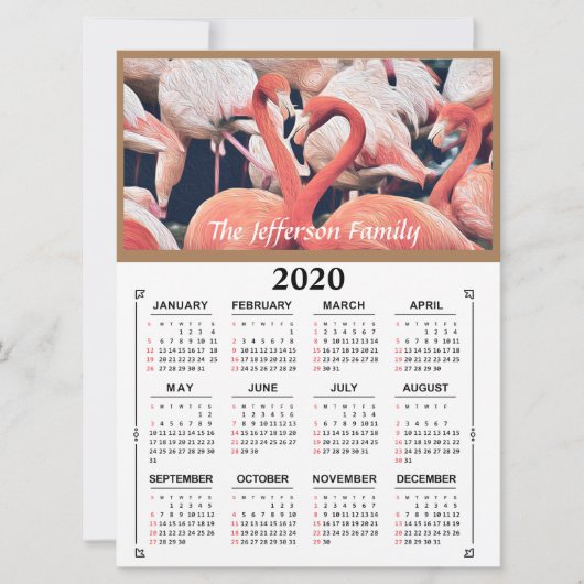 2020 Photo Custom Personalize Calendar (Front)