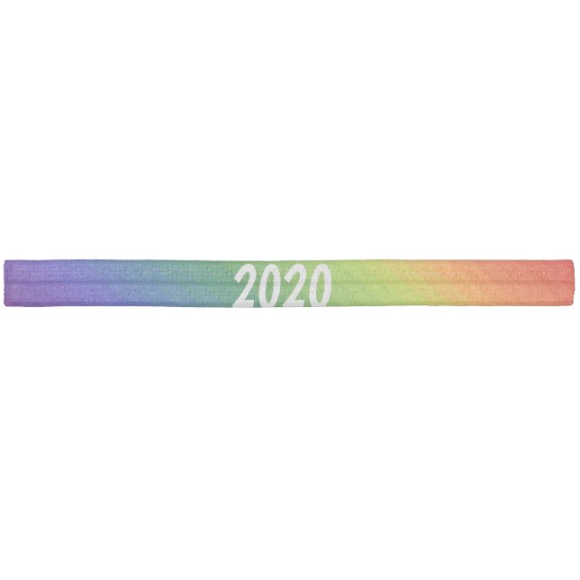 2020 Pride - Rainbow Gradient Striped Elastic Hair Tie (Unwrapped)