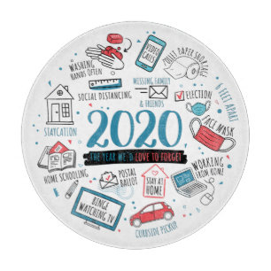2020 Quarantine Activities Commemorative Gift Cutting Board