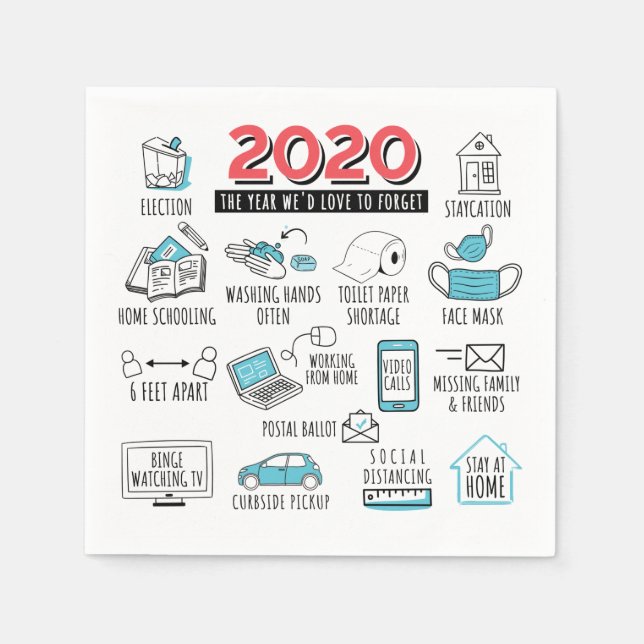 2020 Quarantine Activities Commemorative Paper Napkins (Front)