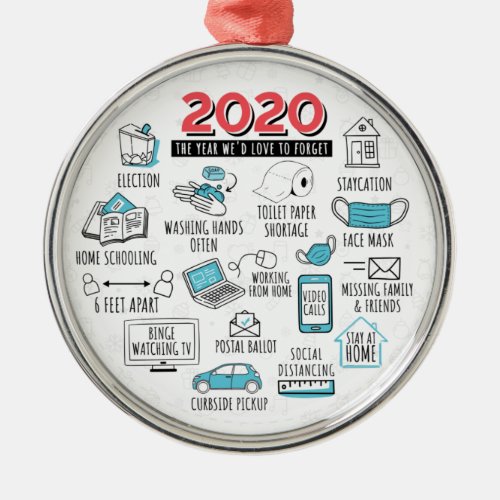 2020 Quarantine Activity Commemorative Metal Ornament